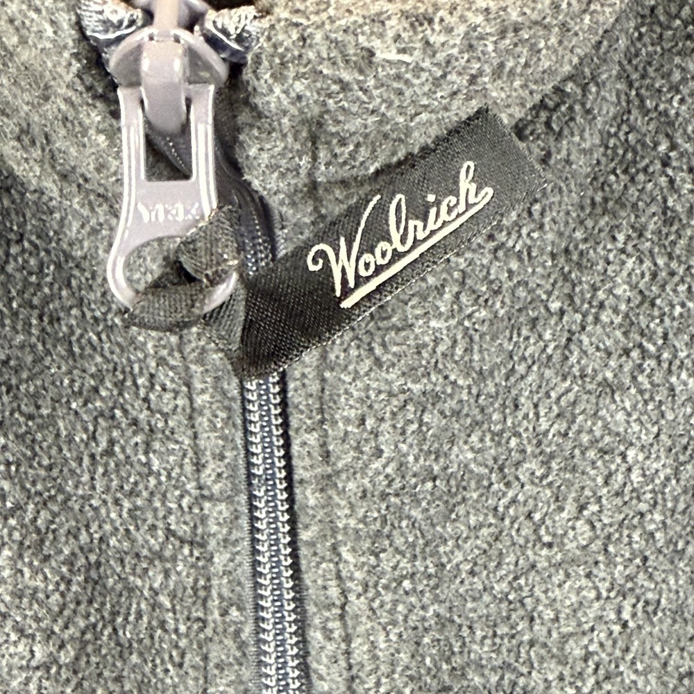 Woolrich Men's Medium Charcoal Gray Sherpa Fleece Lined Full Zip‎ Vest Size - Picture 4 of 7